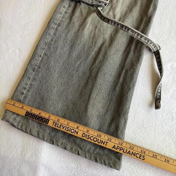 Zara Womens EUR 40 Gray Cargo Jeans Vintage Y2K Wide Leg Streetwear 90s XL - Picture 3 of 8